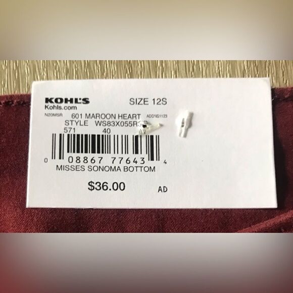 NWT … SONOMA “Size: 12S” Mid-rise Bootcut Jeans / Pants - Picture 10 of 10